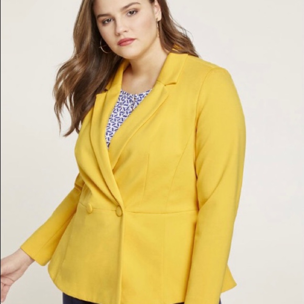 NWT Eloquii 9-5 Peplum Stretch Blazer